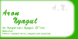 aron nyagul business card